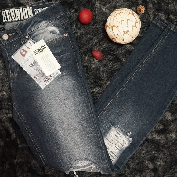 Rewash Denim - Rewash Ripped Mid Rise Skinny Jeans - Size US 5